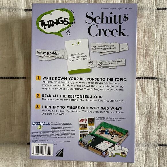 Things … Schitt$ Creek Edition New In Box One Size - Picture 2 of 2